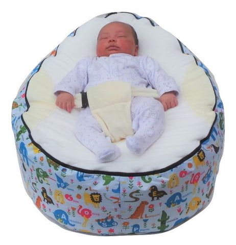 Extra Large Series - Animal White Baby Bean Bag - Mama Baba                                                                     Baby Bean Bag World                  