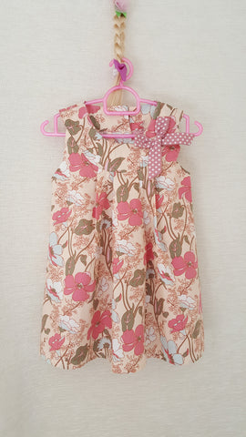 5d Vintage style Girls Floral summer party holiday dress from age 1 to 8