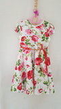 6a Vintage style Girls Floral summer party holiday dress from age 1 to 8