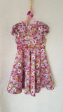 6b Vintage style Girls Floral summer party holiday dress from age 1 to 8