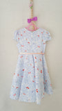 6G Vintage style Girls Floral summer party holiday dress from age 1 to 8