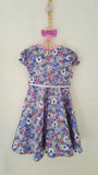 6E Vintage style Girls Floral summer party holiday dress from age 1 to 8