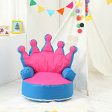 Crown Princess Children Bean Bag Sofa chair Kids Bean bag with Filling - Pink + Blue
