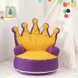 Crown Princess Children Bean Bag Sofa chair Kids Bean bag with Filling - Purple & Yellow